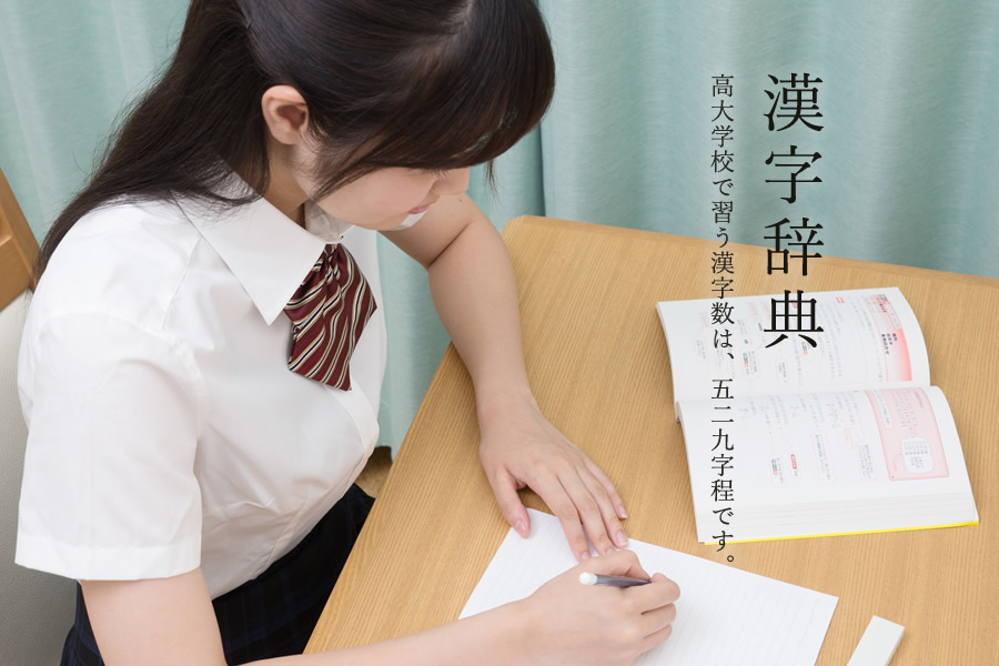 漢字の学習をする小学生の女の子